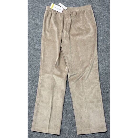 Alfred Dunner Dress Pants Womens 14 Brown Pull On Stretch Elastic Waist New - Picture 5 of 10